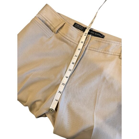 Fabrizio Gianni Womens Beige Double Button Closure Classic Fit Pants Size 12 - Picture 6 of 8